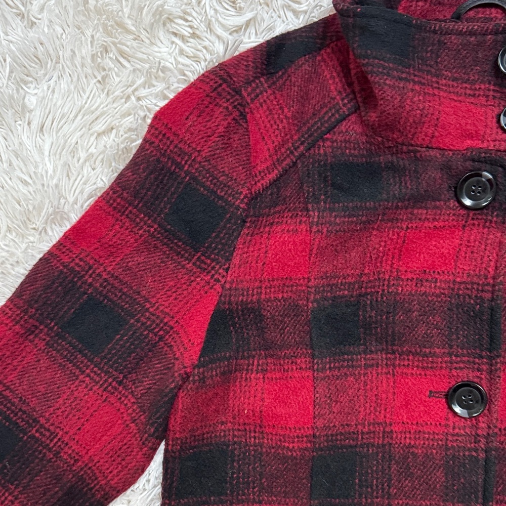 ๐2X HP๐ Weatherproof Plaid Peacoat ๐ Red & Black - Picture 5 of 16